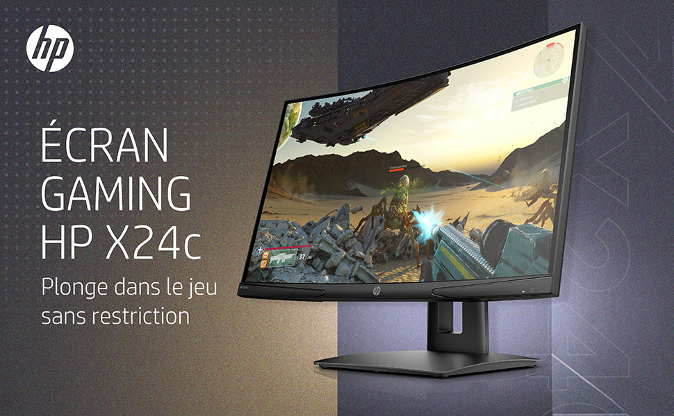ECRAN HP 24" INCURVE , GAMING et DISPLAY X24C